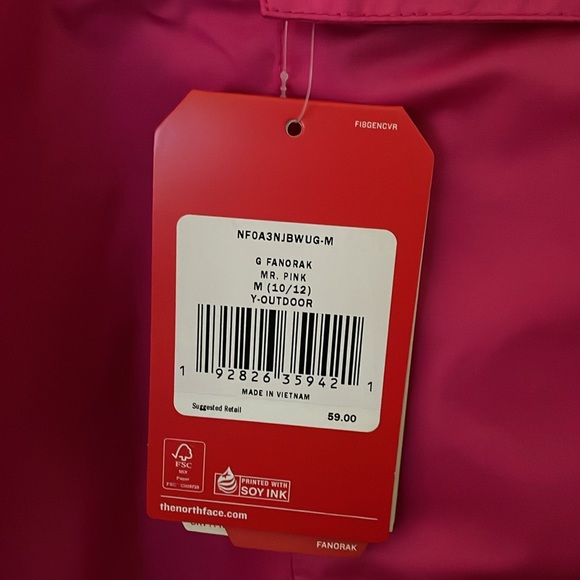 NWT The North Face girl’s wind breaker pullover jacket size 10/12 - Picture 3 of 5